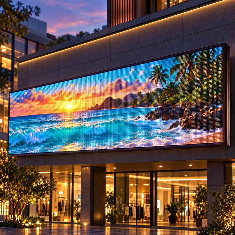 Painel de LED outdoor em fachada