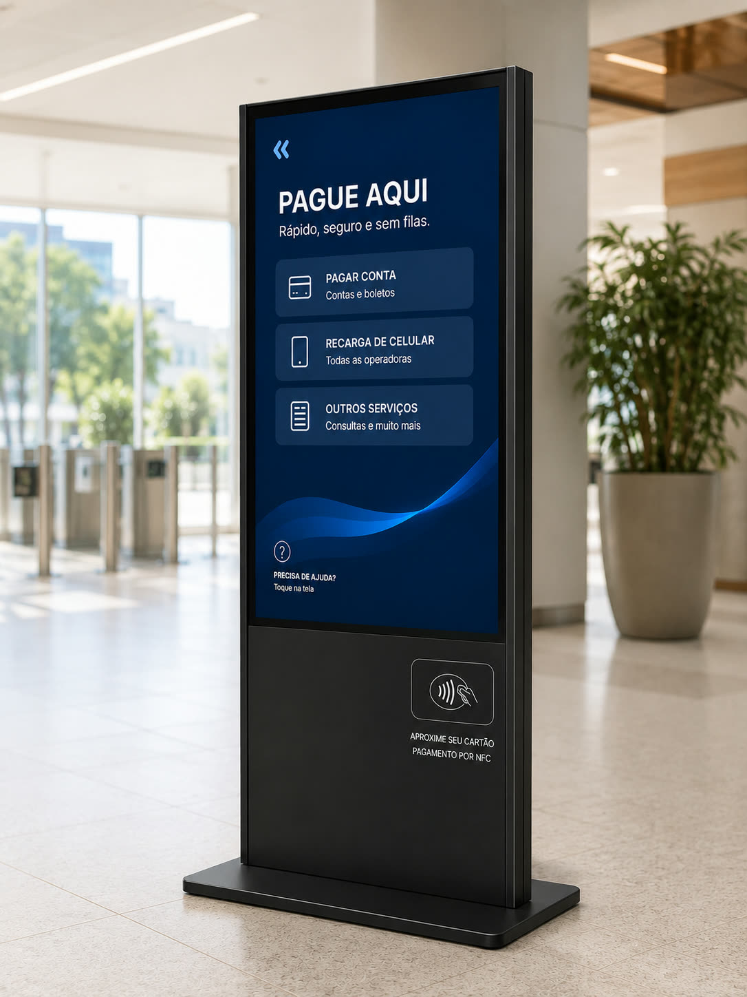 Totem digital de autoatendimento
