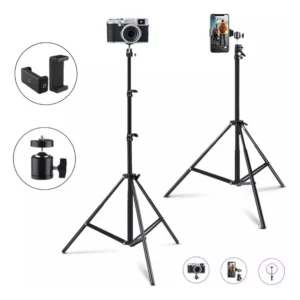 Tripé Grande 2,1m Encaixe 1/4 + Suporte Celular + Ball Head