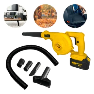 Soprador Aspirador Bomder Portátil Bateria 21V 2000W Cor Amarelo