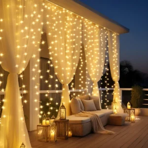 Cortina De Led Decoracao Com Controle Natal