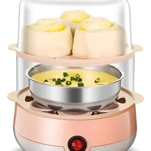 Cozedor Ovos, Legumes Elétrico À Vapor 2 Andares 110V