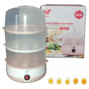 Cozedor De Ovos Portátil Elétrico Panela A Vapor Egg Cor Rosa 110v