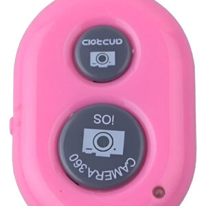 Controle Disparador Bluetooth Botão Para Selfie Tirar Cor Rosa