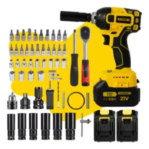 Kit Chave De Impacto 21v Jogo Soquete 46pç + Parafusadeira