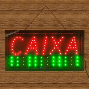 Placa Painel Letreiro Led Luminoso Caixa Loja 110v