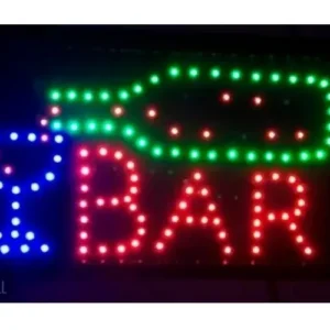 Placa Painel De Led Letreiro Bar 110v Luminoso Led Pisca
