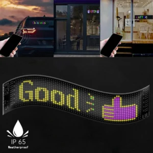 Painel Letreiro Matriz De Led Flexível 64*16 Carro/caminhão