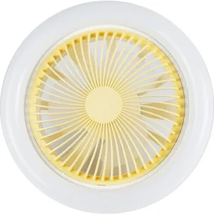 Luminária Ventilador Lâmpada Teto 36w Led Multitemperatura Cor Laranja