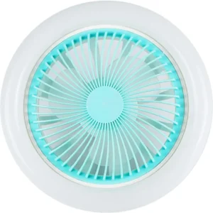 Luminária Ventilador Lâmpada Teto 36w Led Multitemperatura Cor Azul