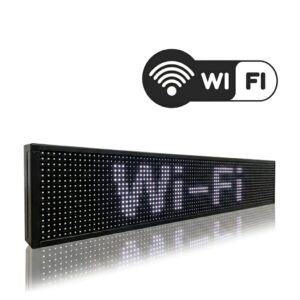 Painel De Led Letreiro 1m X 20cm Branco Prova D'água Alto Brilho