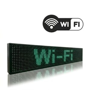 Painel De Led Letreiro 1m X 20cm Verde Prova D'água Alto Brilho
