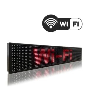 Painel De Led Letreiro 1m X 20cm Vermelho Prova D'água Alto Brilho