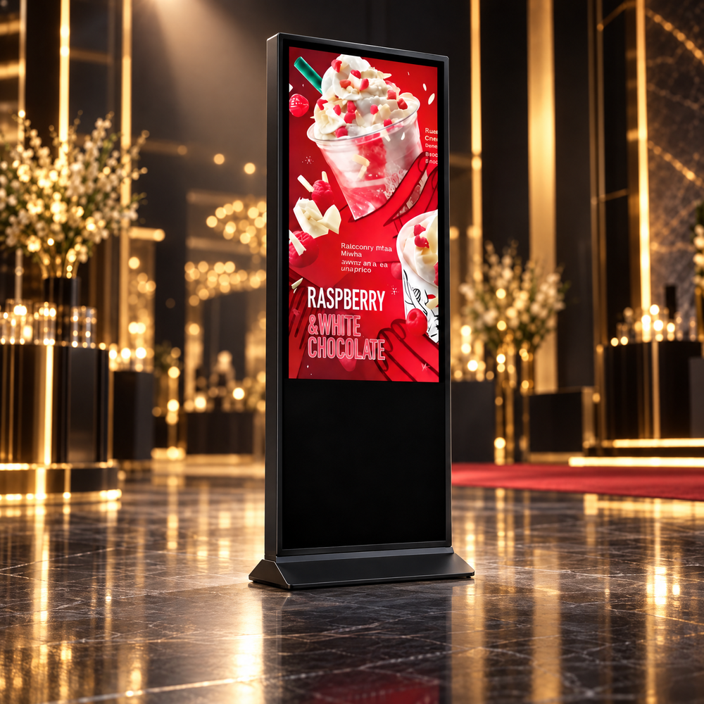 Painel Totem Vertical Propaganda 55 Polegadas Hd Touchscreen